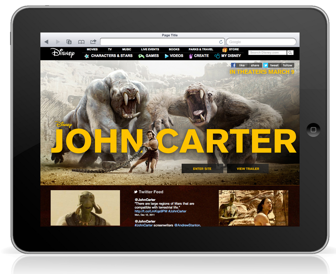 Disney John Carter Digital Launch